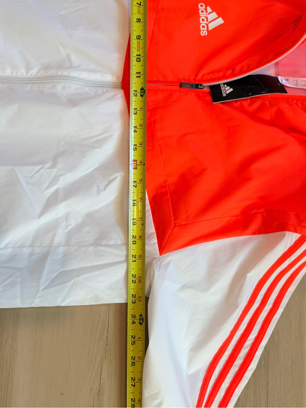 Adidas Windbreaker Jacket Womens Large NWT Hooded Full Zip Colorblock - Picture 8 of 8